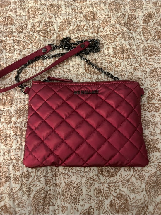 Handbags - MZ Wallace Quilted Crossbody Bag - Magenta